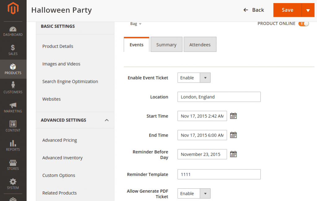 magento 2 event tickets extension