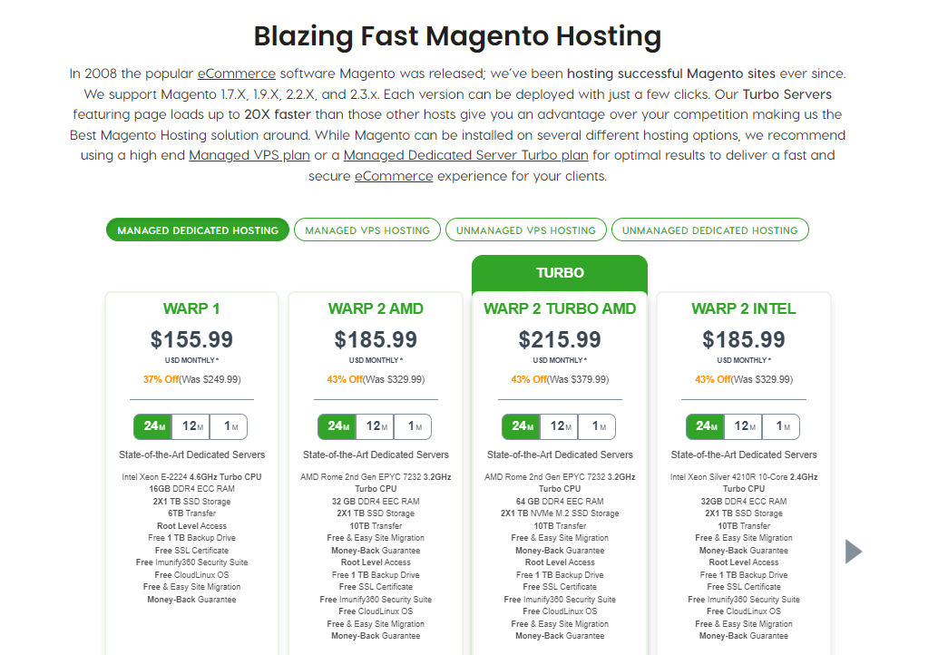 A2 hosting pricing