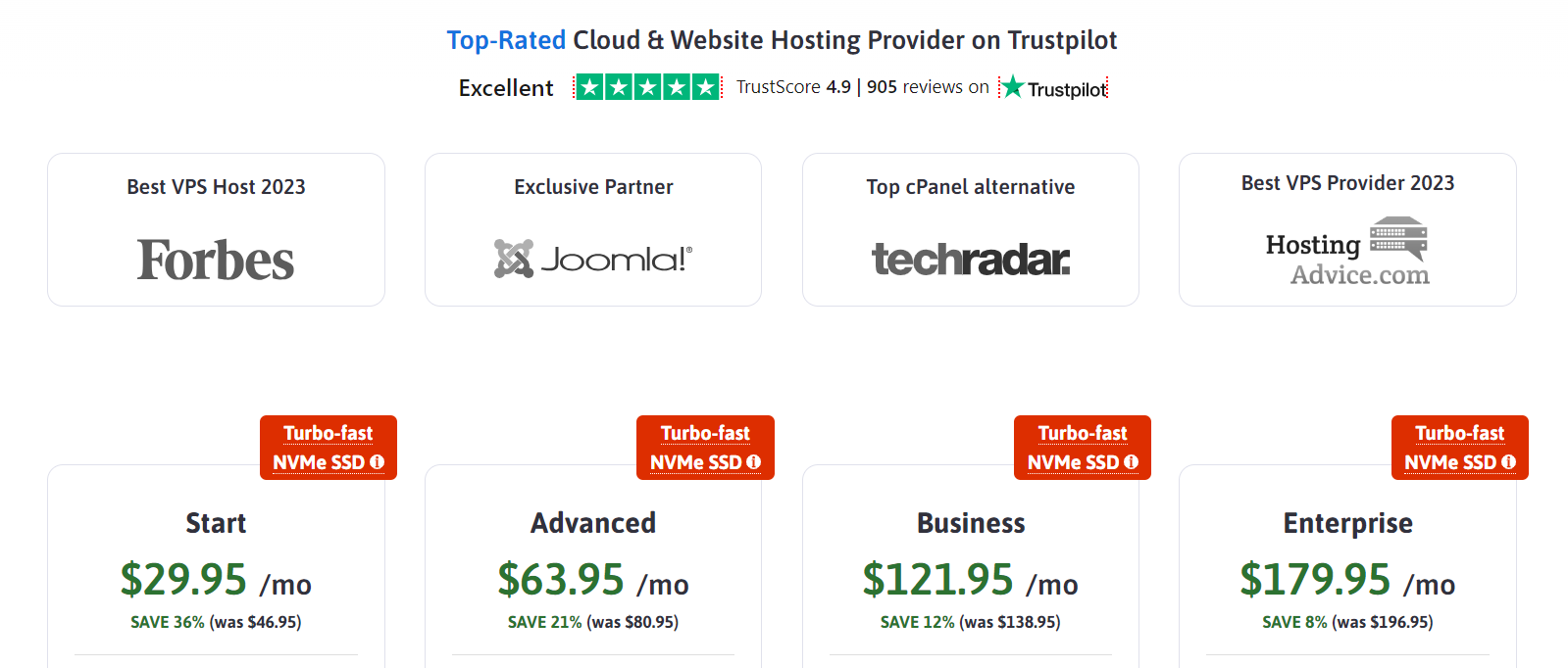 Scala Hosting pricing